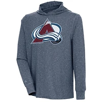 Men's Antigua  Heather Navy Colorado Avalanche Saga Pullover Hoodie
