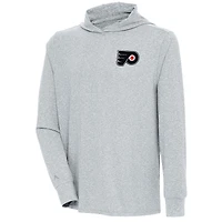 Men's Antigua  Heather Gray Philadelphia Flyers Saga Pullover Hoodie
