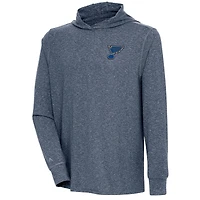 Men's Antigua  Heather Navy St. Louis Blues Saga Pullover Hoodie