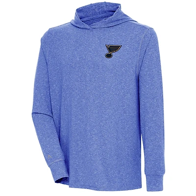 Men's Antigua  Heather Royal St. Louis Blues Saga Pullover Hoodie