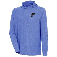 Men's Antigua  Heather Royal St. Louis Blues Saga Pullover Hoodie