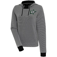 Women's Antigua  Black Dallas Stars Axe Bunker Tri-Blend Pullover Hoodie