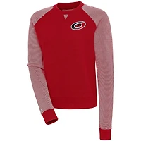 Women's Antigua  Red/White Carolina Hurricanes Flier Bunker Pullover Sweatshirt