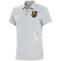 Women's Antigua  Heather Gray Vegas Golden Knights Motivated Polo