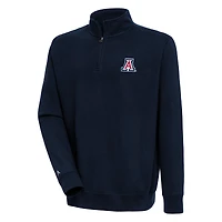 Men's Antigua  Navy Arizona Wildcats Victory Quarter-Zip Pullover Top