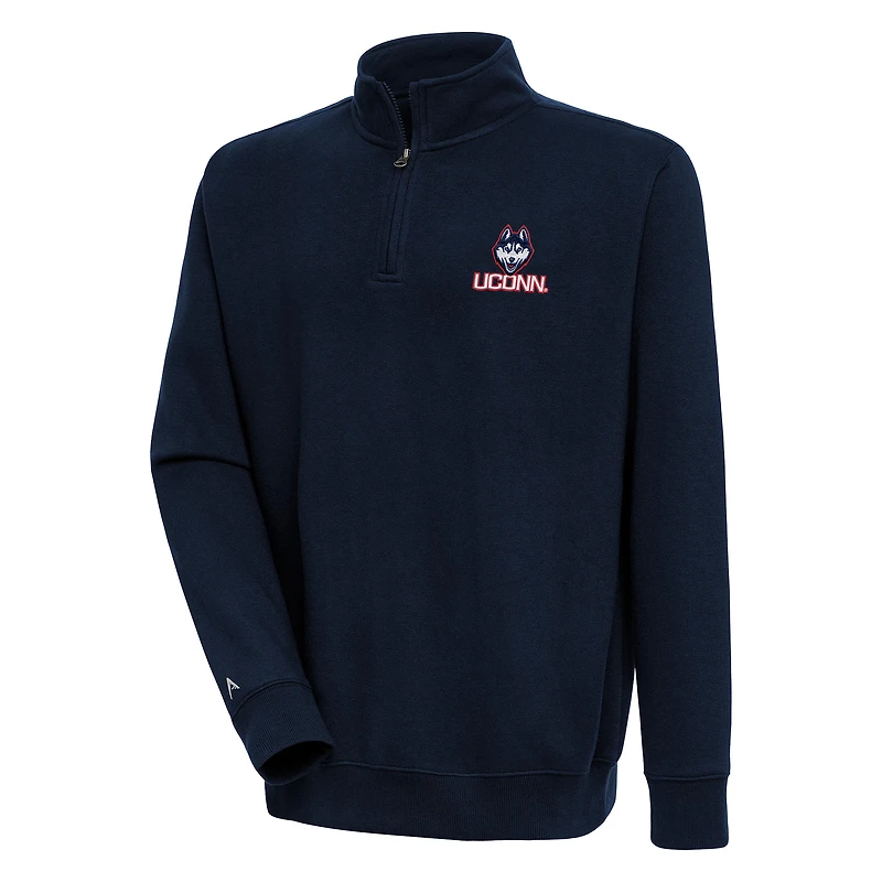 Men's Antigua  Navy UConn Huskies Victory Quarter-Zip Pullover Top