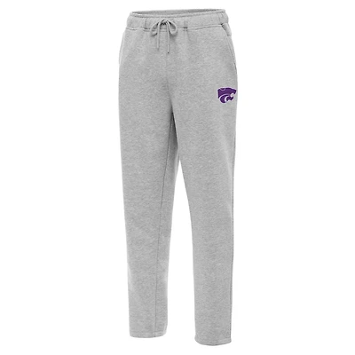 Men's Antigua  Heather Gray Kansas State Wildcats Victory Sweatpants
