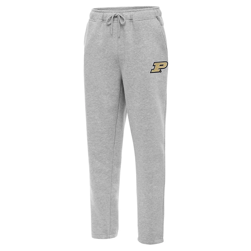 Men's Antigua  Heather Gray Purdue Boilermakers Victory Sweatpants
