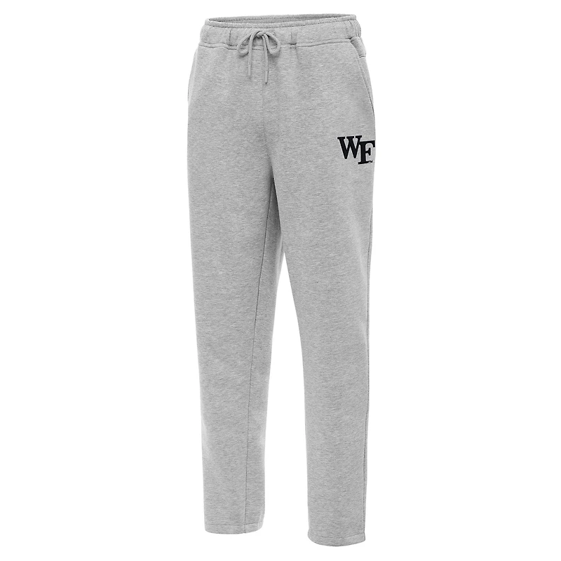Men's Antigua Heather Gray Wake Forest Demon Deacons Victory Sweatpants