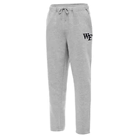 Men's Antigua  Heather Gray Wake Forest Demon Deacons Victory Sweatpants