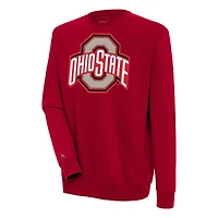 Men's Antigua  Red Ohio State Buckeyes Victory Pullover Sweatshirt