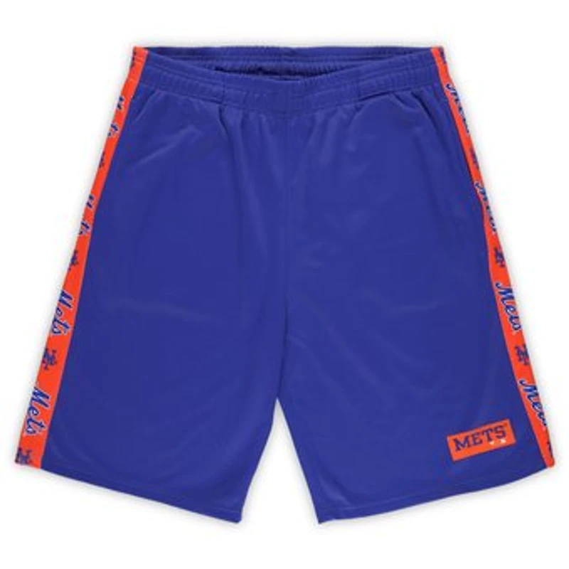 Men's Profile Royal New York Mets Big & Tall Fleece Shorts