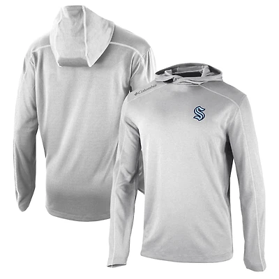 Men's Columbia Gray Seattle Kraken Omni-Wick Shotgun Long Sleeve Hoodie T-Shirt