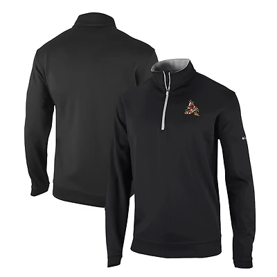 Men's Columbia Black Arizona Coyotes Omni-Wick Wickhams Hills Half-Zip Pullover Top