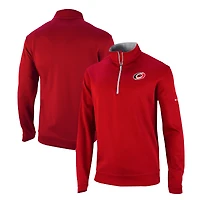 Men's Columbia Red Carolina Hurricanes Omni-Wick Wickhams Hills Half-Zip Pullover Top