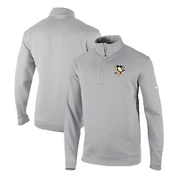 Men's Columbia Gray Pittsburgh Penguins Omni-Wick Wickhams Hills Half-Zip Pullover Top