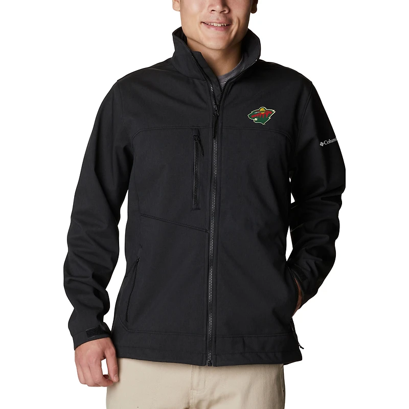 Men's Columbia Black Minnesota Wild Ascender II Full-Zip Jacket