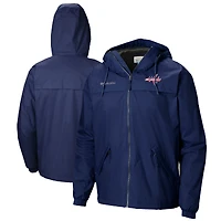 Men's Columbia Navy Washington Capitals Oroville Creek Lightweight Full-Zip Windbreaker Jacket