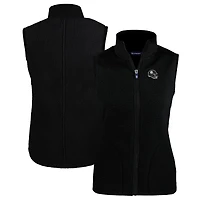 Women's Cutter & Buck Black Pittsburgh Steelers Helmet Logo Cascade Eco Sherpa Fleece Full-Zip Vest