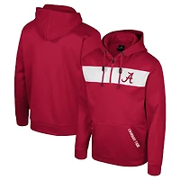 Men's Colosseum  Crimson Alabama Crimson Tide Quarter-Zip Hoodie