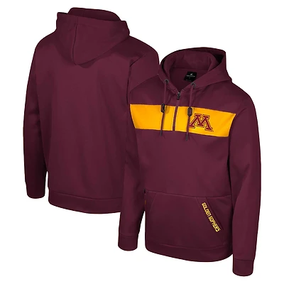 Men's Colosseum Maroon Minnesota Golden Gophers Quarter-Zip Hoodie