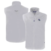 Men's Cutter & Buck  Gray Buffalo Bills Helmet Charter Eco Recycled Full-Zip Vest
