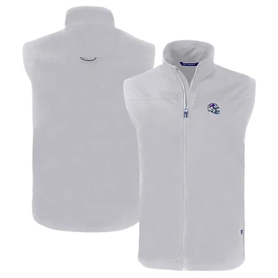 Men's Cutter & Buck  Gray Buffalo Bills Helmet Charter Eco Recycled Full-Zip Vest