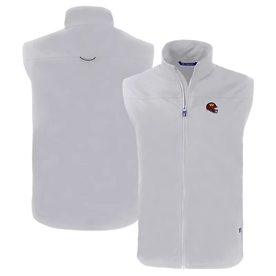 Men's Cutter & Buck  Gray Washington Commanders Helmet Charter Eco Recycled Full-Zip Vest