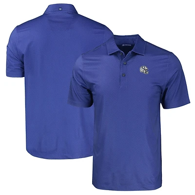 Men's Cutter & Buck  Royal Indianapolis Colts Helmet Big & Tall Pike Eco Tonal Geo Print Stretch Recycled Polo