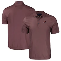 Men's Cutter & Buck Burgundy Washington Commanders Helmet Big & Tall Pike Eco Tonal Geo Print Stretch Recycled Polo