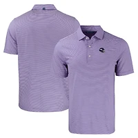 Men's Cutter & Buck  Purple/Purple Minnesota Vikings Helmet Forge Eco Double Stripe Stretch Recycled Polo
