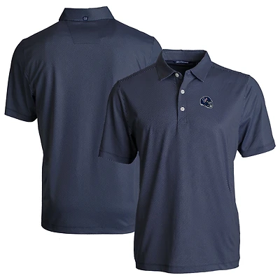 Men's Cutter & Buck  Navy/White Houston Texans Helmet Big & Tall Pike Eco Symmetry Print Stretch Recycled Polo