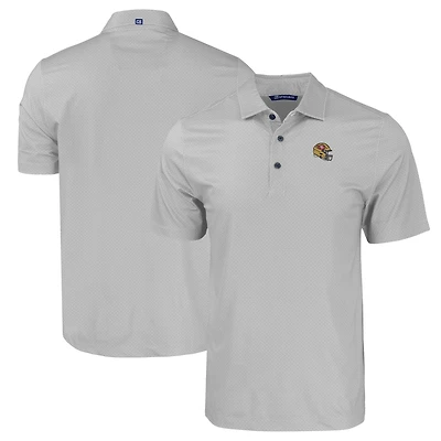 Men's Cutter & Buck  Gray San Francisco 49ers Helmet Big & Tall Pike Eco Tonal Geo Print Stretch Recycled Polo