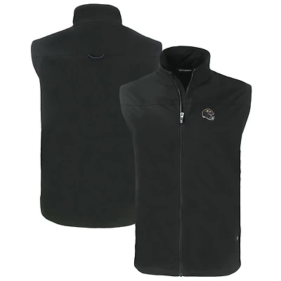 Men's Cutter & Buck  Black Baltimore Ravens Helmet Big & Tall Charter Eco Full-Zip Vest