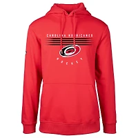 Men's Levelwear  Red Carolina Hurricanes Podium Fleece Pullover Hoodie