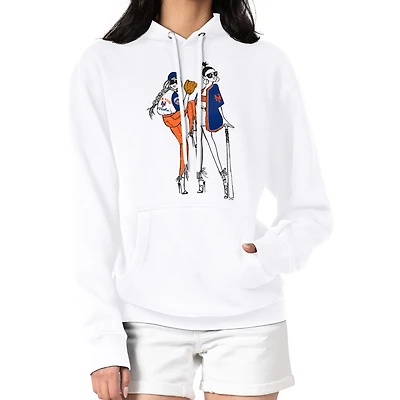 Women's G-III 4Her by Carl Banks  White New York Mets Baseball Girls Fleece Pullover Hoodie