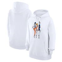 Women's G-III 4Her by Carl Banks  White New York Mets Baseball Girls Fleece Pullover Hoodie