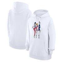 Women's G-III 4Her by Carl Banks  White Texas Rangers Baseball Girls Fleece Pullover Hoodie