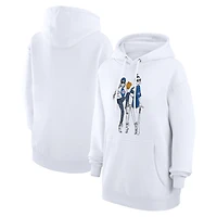 Women's G-III 4Her by Carl Banks  White Toronto Blue Jays Baseball Girls Fleece Pullover Hoodie