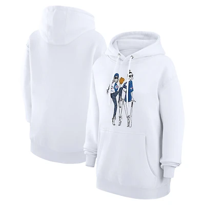 Women's G-III 4Her by Carl Banks  White Toronto Blue Jays Baseball Girls Fleece Pullover Hoodie