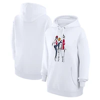 Women's G-III 4Her by Carl Banks  White Washington Nationals Baseball Girls Fleece Pullover Hoodie
