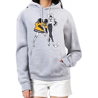 Women's G-III 4Her by Carl Banks  Heather Gray Boston Bruins Hockey Girls Fleece Pullover Hoodie