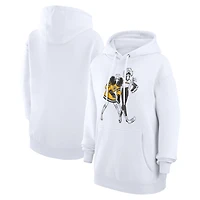 Women's G-III 4Her by Carl Banks  White Boston Bruins Hockey Girls Fleece Pullover Hoodie