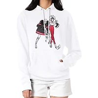 Women's G-III 4Her by Carl Banks  White Carolina Hurricanes Hockey Girls Fleece Pullover Hoodie
