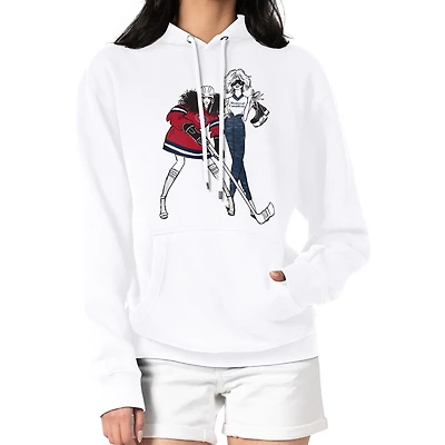Women's G-III 4Her by Carl Banks  White Montreal Canadiens Hockey Girls Fleece Pullover Hoodie