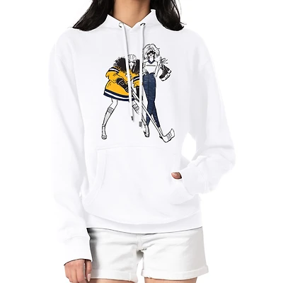 Women's G-III 4Her by Carl Banks  White Nashville Predators Hockey Girls Fleece Pullover Hoodie