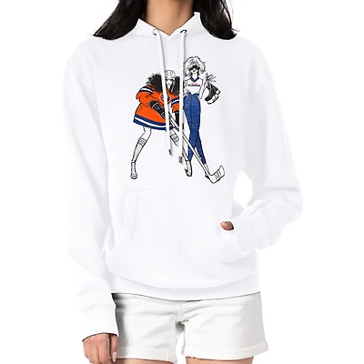 Women's G-III 4Her by Carl Banks  White New York Islanders Hockey Girls Fleece Pullover Hoodie