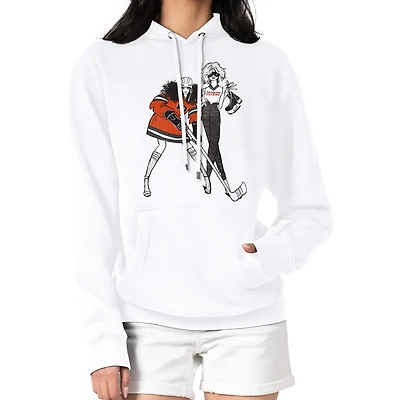 Women's G-III 4Her by Carl Banks  White Philadelphia Flyers Hockey Girls Fleece Pullover Hoodie