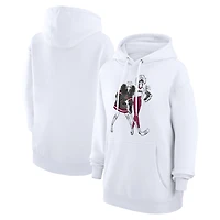 Women's G-III 4Her by Carl Banks  White Arizona Coyotes Hockey Girls Fleece Pullover Hoodie