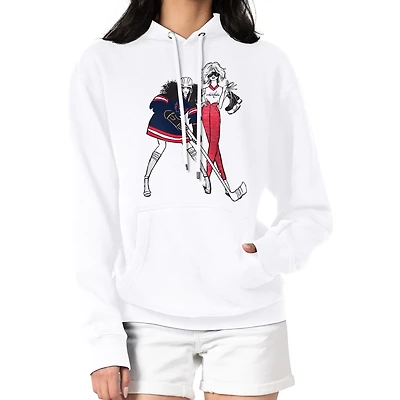 Women's G-III 4Her by Carl Banks  White Washington Capitals Hockey Girls Fleece Pullover Hoodie